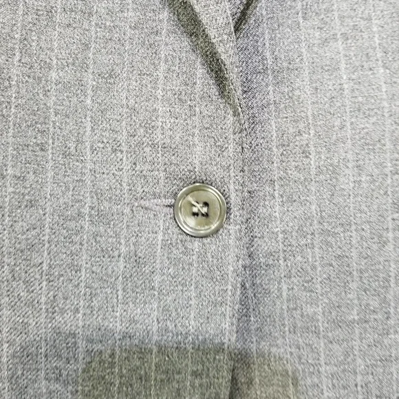 Haberdashery Pin Stripe Blazer Gray Size 16 Women's Lined - Picture 3 of 10